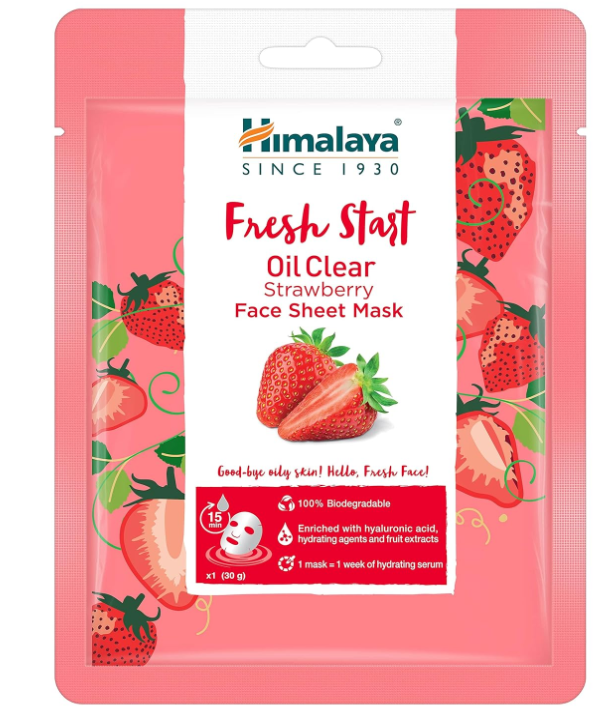 Himalaya Fresh Start Oil Clear Strawberry Face Sheet Mask