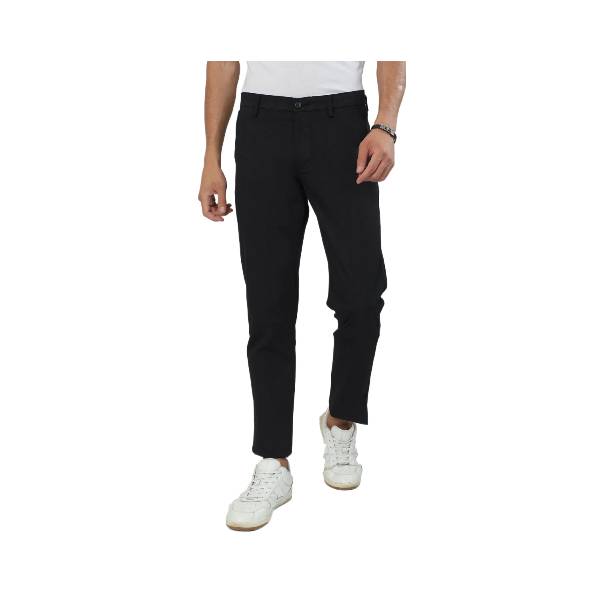 Classic Polo Men's Slim Fit Cotton Trousers | TO2-08 C-BLK-SF-LY