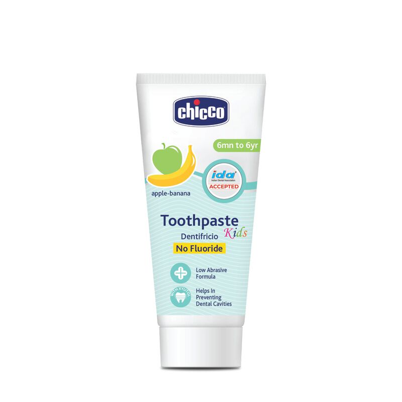 Chicco Toothpaste, Applebanana Flavour for 6m to 6Y Baby,