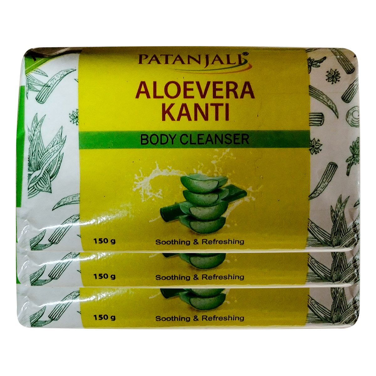 Patanjali Aloevera Kanti Body Cleanser Monthly Pack