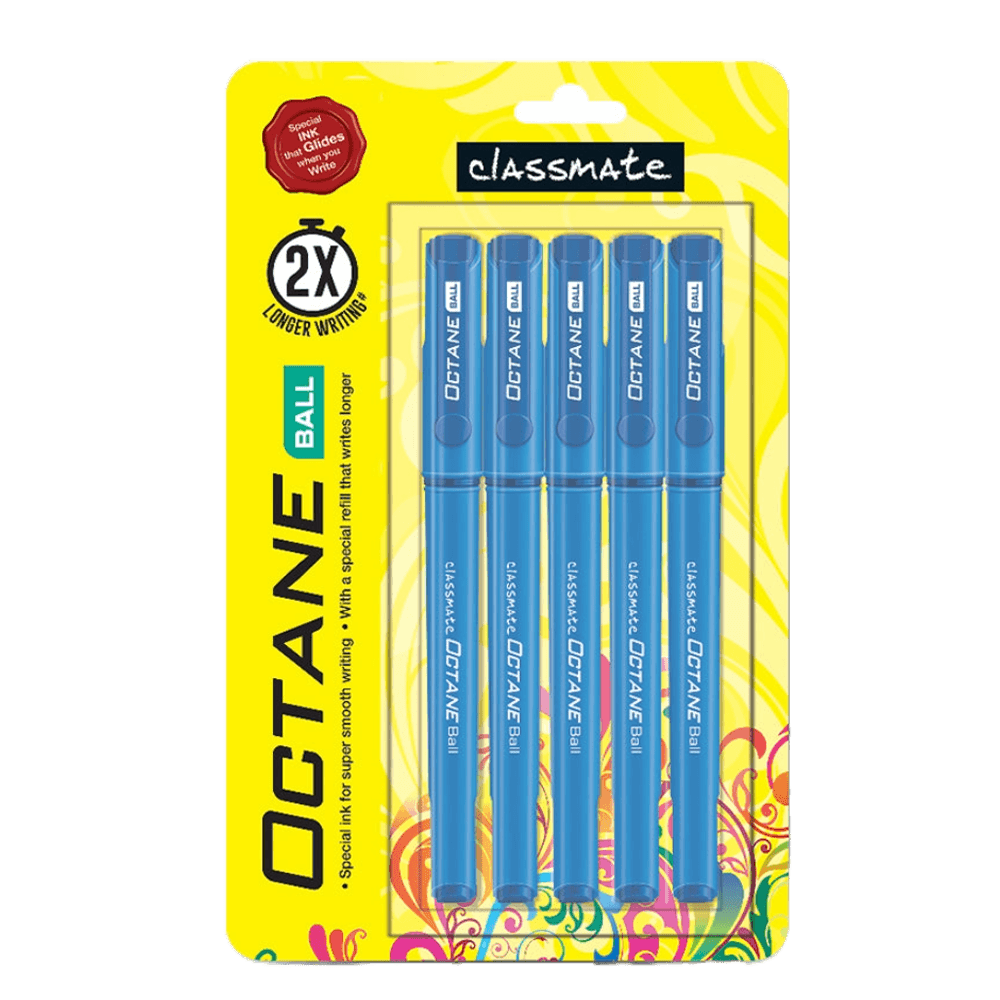 Classmate Octane Ball Pen- Blue (Pack of 5)
