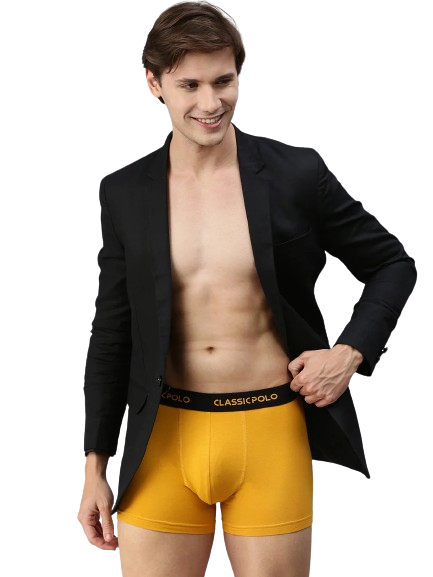 Classic Polo Men's Modal Solid Trunk | Glance - Yellow