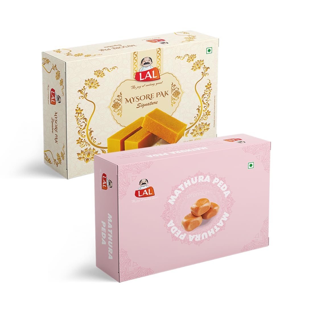 Lal Sweets Mysore Pak Signature 400 gm & Mathura Peda 400gm