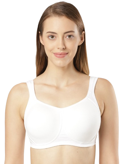 Jockey Women's Wirefree Padded Super Combed Cotton Elastane Stretch Full Coverage Plus Size Bra with Broad Wings - White