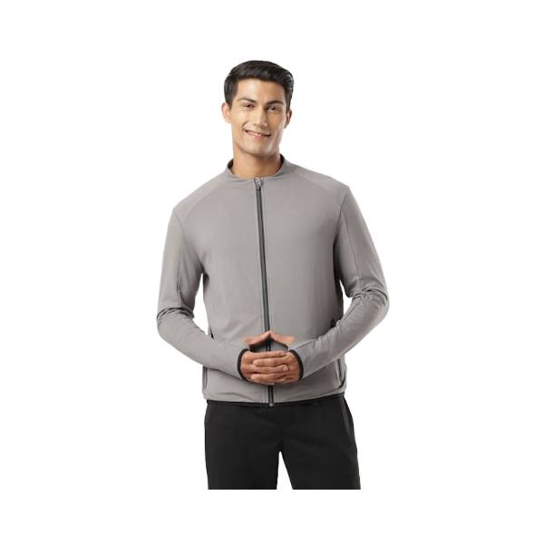 Men's Soft Touch Microfiber Elastane Stretch Thumbhole Jacket with Stay Dry Treatment - Quite Shade