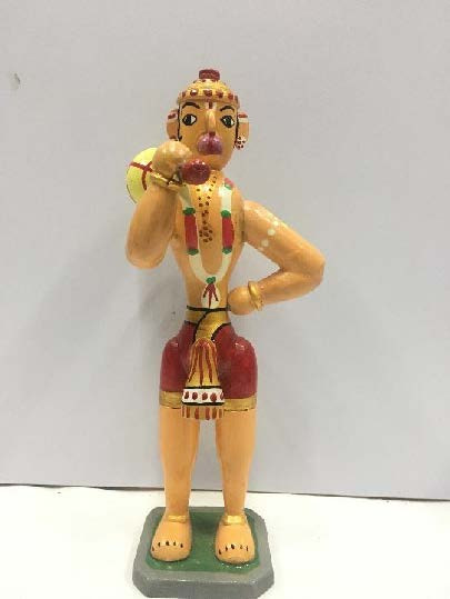 Wooden Lord Hanuman Doll Big (Height – 28 cm) -  Shree Channapatna Toys