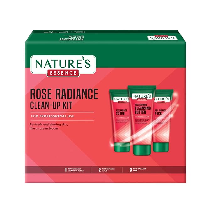 NATURE'S ESSENCE Rose Radiance Clean-Up Kit, 300gm, white