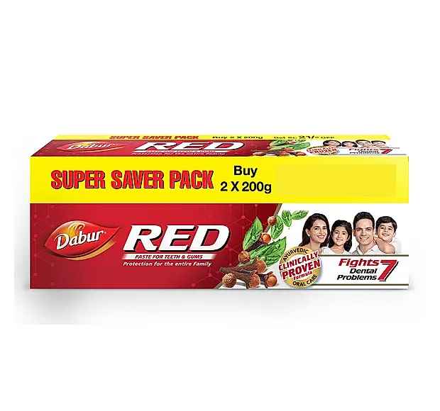 Dabur Red Toothpaste - 400g (200g x 2)