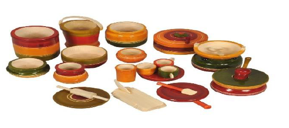 Wooden Special village cooking set Premium for kids - Shree Channapatna Toys