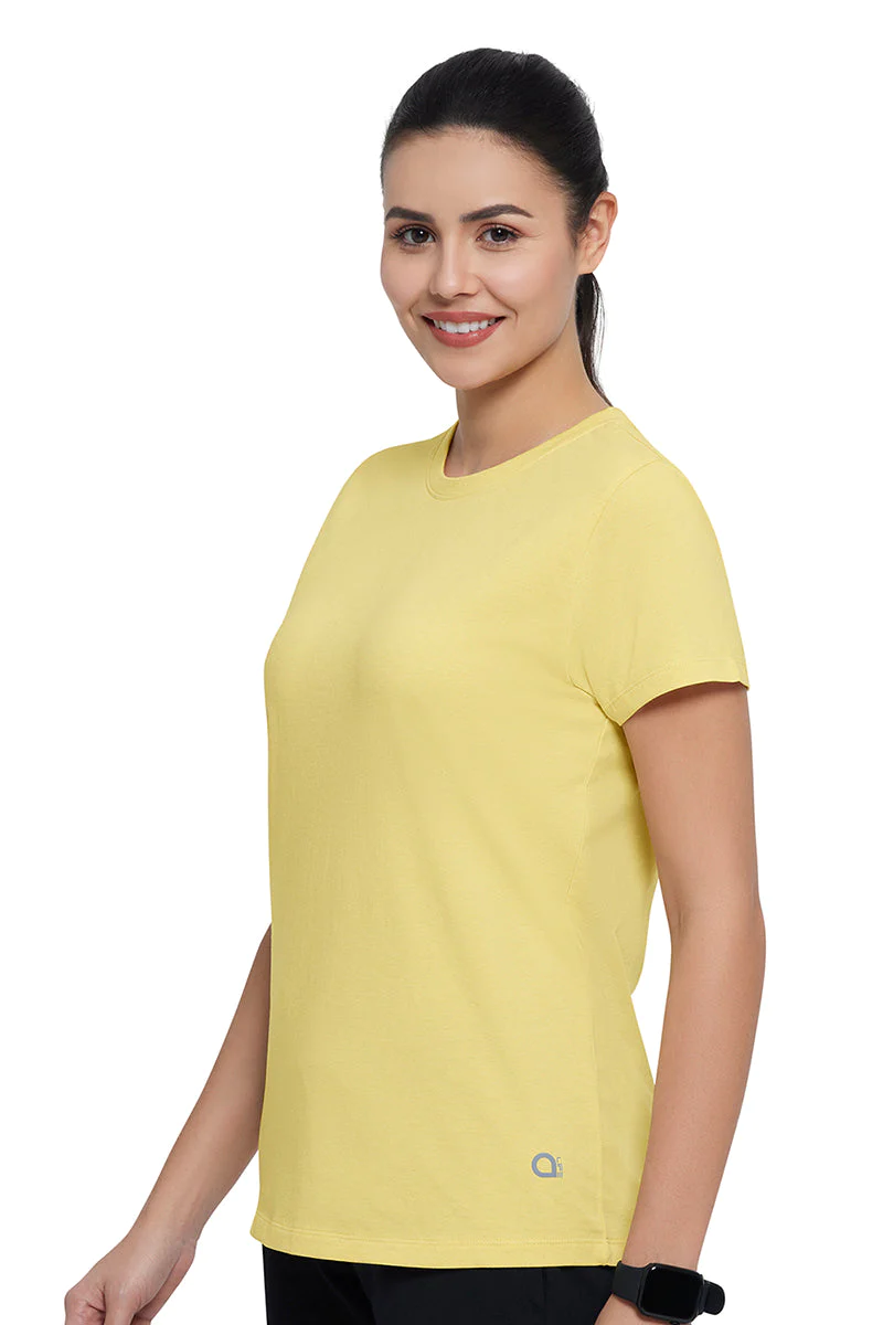 Amante  Essential Crew Neck Tee - Sunshine Marl