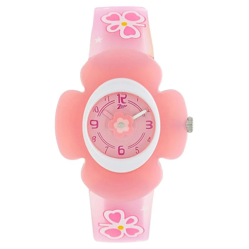 Zoop By Titan Quartz Analog Pink Dial Plastic Strap Watch for Kids