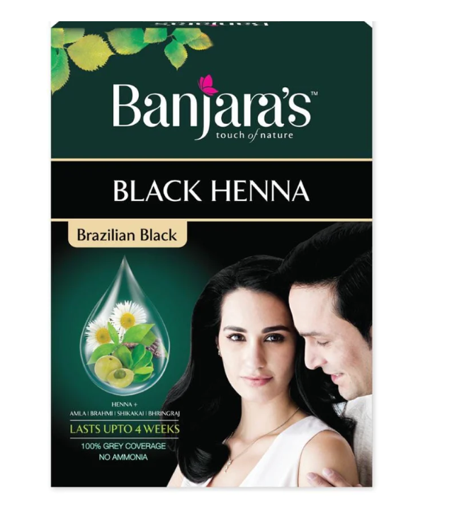 Banjara's Black Henna-Brazilian Black - 54g(6*9g) 5