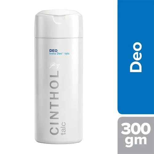 Cinthol Insta Deo Talc - Intense Fragrance, Anti - Perspirant, Smooth Skin, 300 g