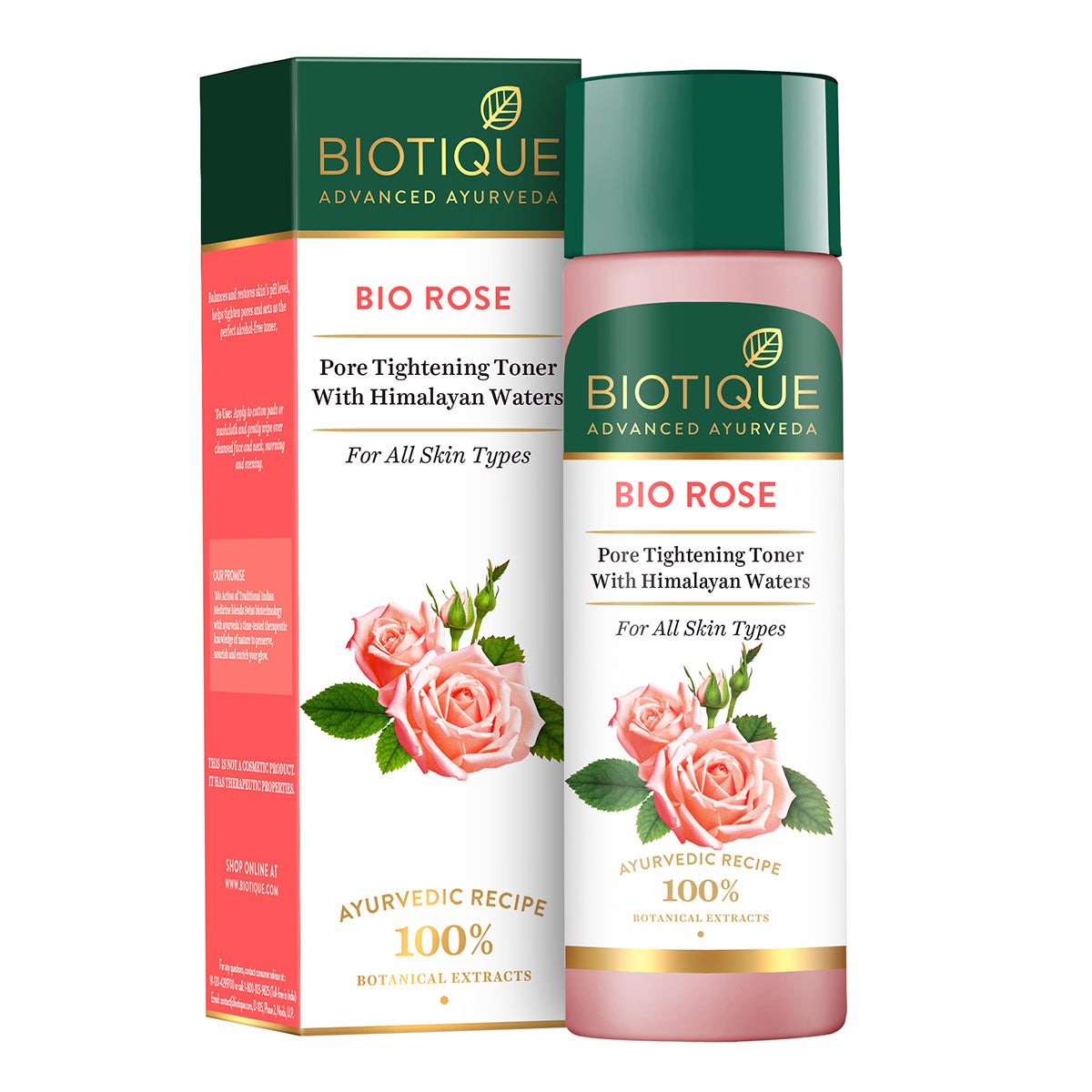 Biotique Rose Pore Tightening Toner With Himalayan Waters120ml