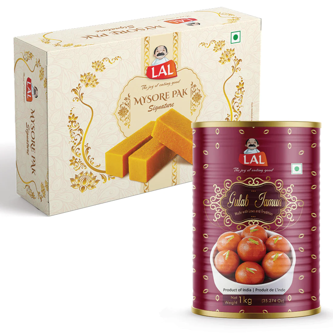 Lal Sweets Mysore Pak 400g & Gulab Jamun 1 Kg